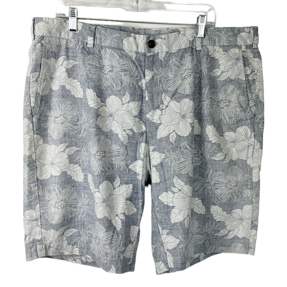 346 Brooks Brothers Shorts Men's 40 Blue Tropical Floral‎ Print 100% Cotton EUC
